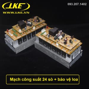 mạch công suất 24 sò nhôm 2U LKE công suất 550W tích hợp bảo vệ loa